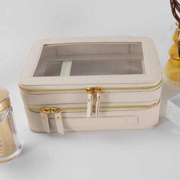 Travel Toiletry Bag Women White Organizer Travel Accessories Makeup Case - Picture 3 of 7